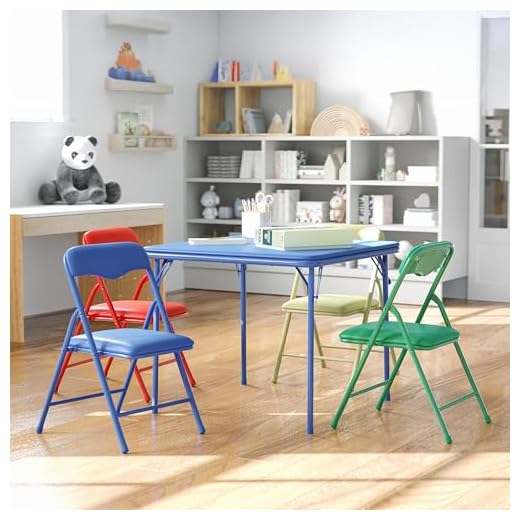 Kids Multi-Color Folding Table Set