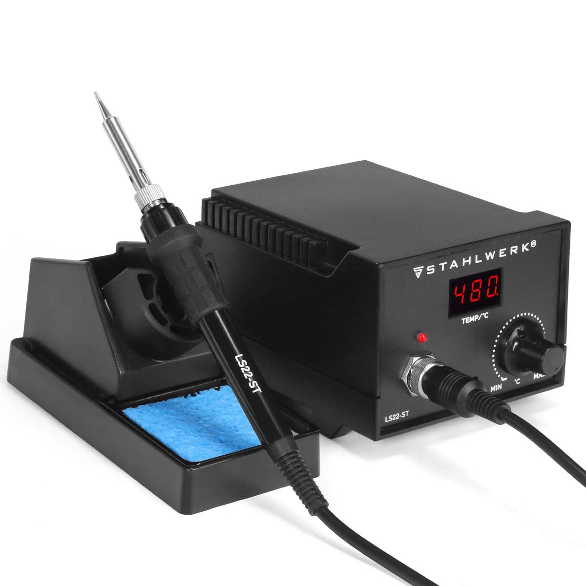 STAHLWERK LS22-ST Stazione saldante 22 watt multifunzione con saldatore per lavori di saldatura e dissaldatura professionali