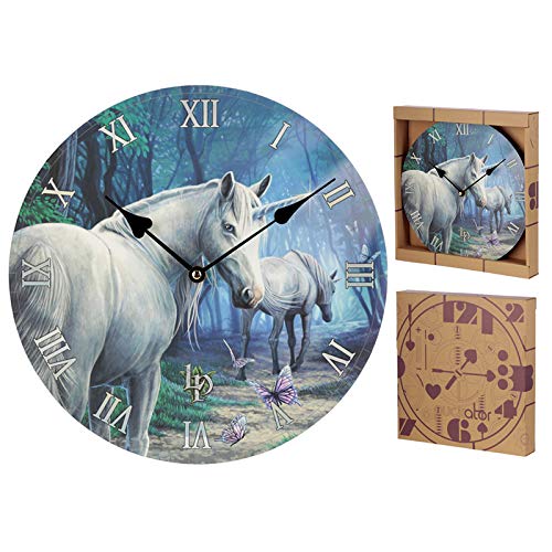 EliteKoopers Decorative Unicorn The Journey Home Lisa Parker Wall Clock For Home, Bedroom, Living Room, Office etc.