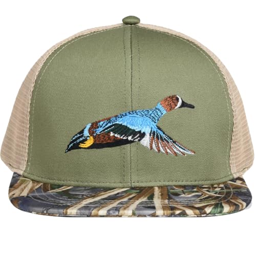 Image of EDTREK Outdoorsman Pro Trucker Breathable Mesh Performance Cap - Flat Brim Snapback Hat