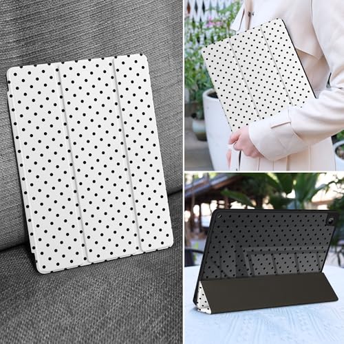 MEEgoodo Case for Samsung Galaxy Tab A9 Plus 11 inch Cover 2024 2023 with S Pen Holder, Tablet Case with Transparent Acrylic Back Shell + Trifold Stand + Auto Wake/Sleep, Poka Dot Black by MEEgoodo - Image 6