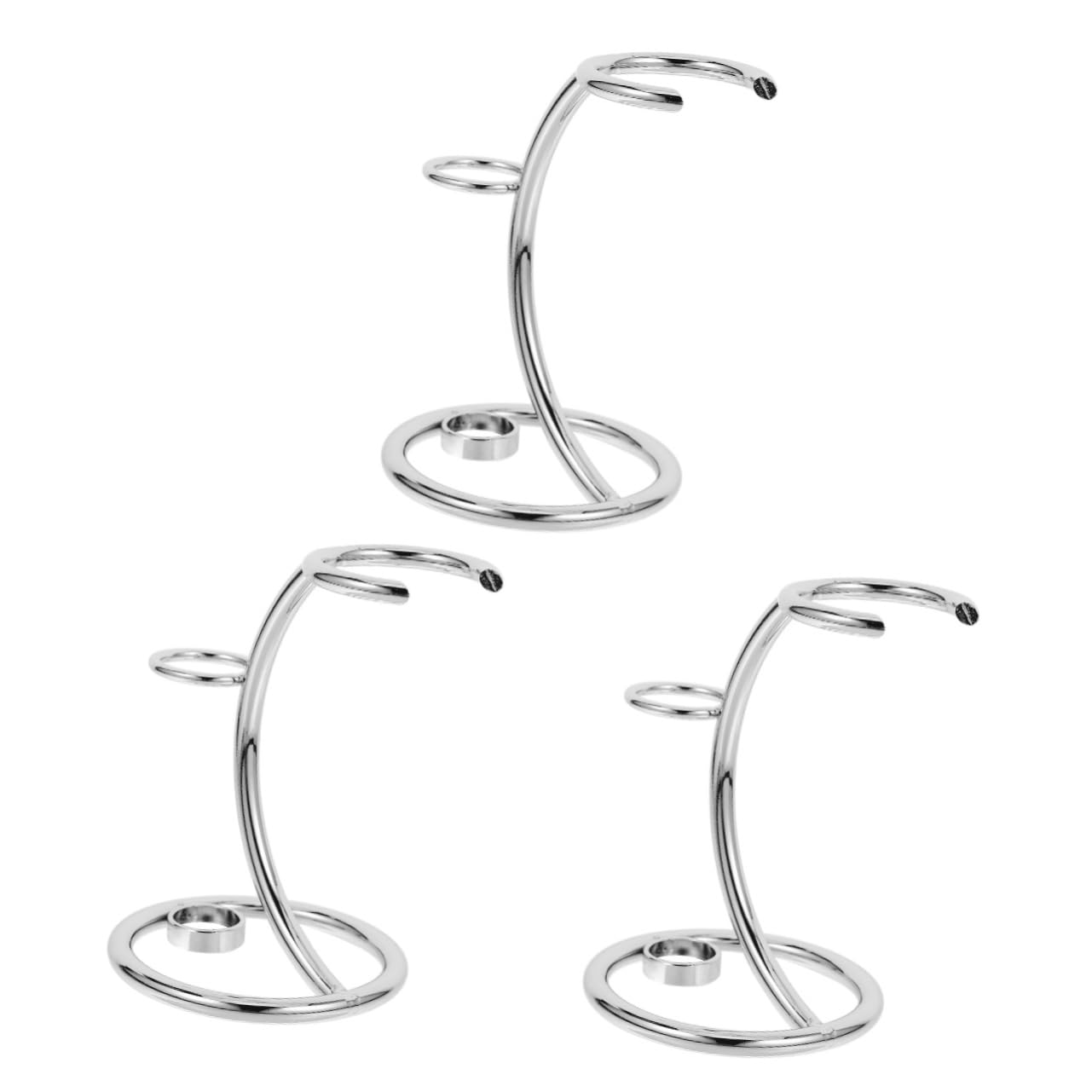 FRCOLOR 3pezzi Supporto Per Rasoio Acciaio Inossidabile Con Base Antiscivolo Porta Rasoio e Spazzola Per Della Barba Design Elegante e Funzionale Per Bagno e Accessori Da Barba