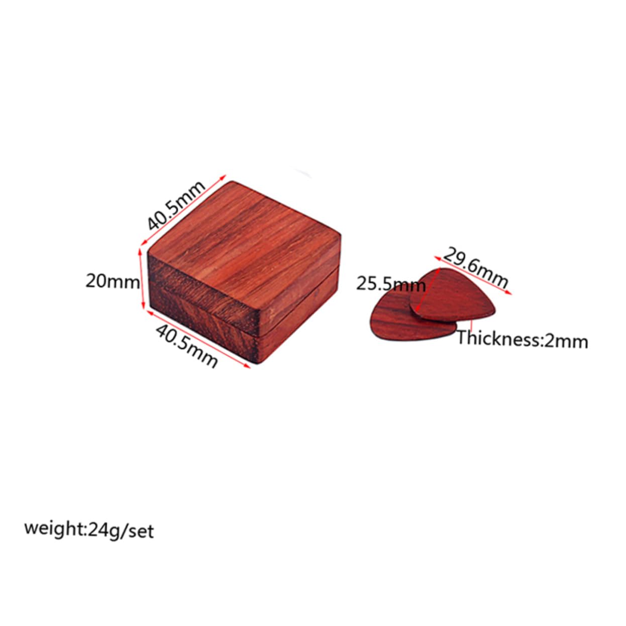 ibasenice 3er-Sets Gitarrenplektrum-etui Elegantes Palisander-aufbewahrungsetui Für Gitarrenplektren Leicht Zu Tragen 2 Stück * 3