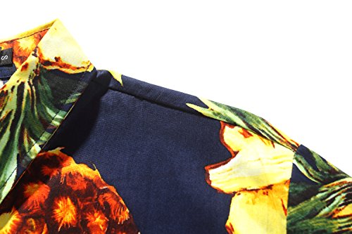 SSLR Mens Button Up Shirts Cotton Short Sleeve Hawaiian Shirts for Men3