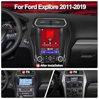 （4GB + 64GB） Car Radio Stereo Upgrade for Ford Explorer 2011-2019, 8 Core Head Unit, 9.7 Inch Touch Screen with CarPlay/Android Auto,Fm/Am, GPS,Backup Camera