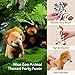 7 Pieces Plush Safari Animals 4.72 Inches Jungle Stuffed Animal Set Includes Giraffe Tiger Lion Bear Elephant Zebra for Zoo Themed Parties Teacher Student Achievement Award