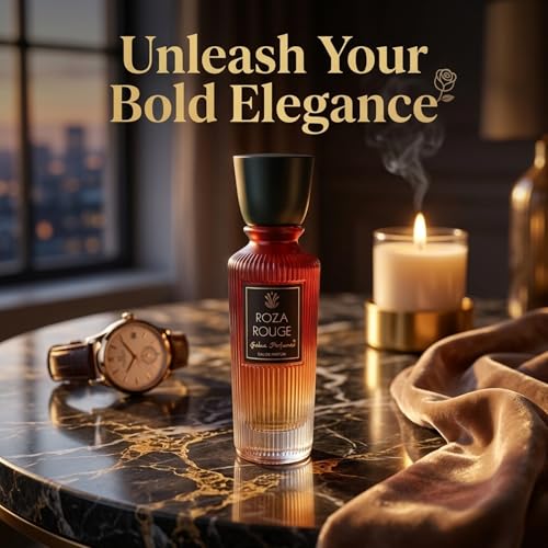 Image of Saba Roza Rouge Perfume 50ml for Men & Women | Long Lasting Unisex Luxury Fragrance | Saffron, Amberwood & Floral Notes | Premium Daily Wear Perfume for Office, Parties & Gifting