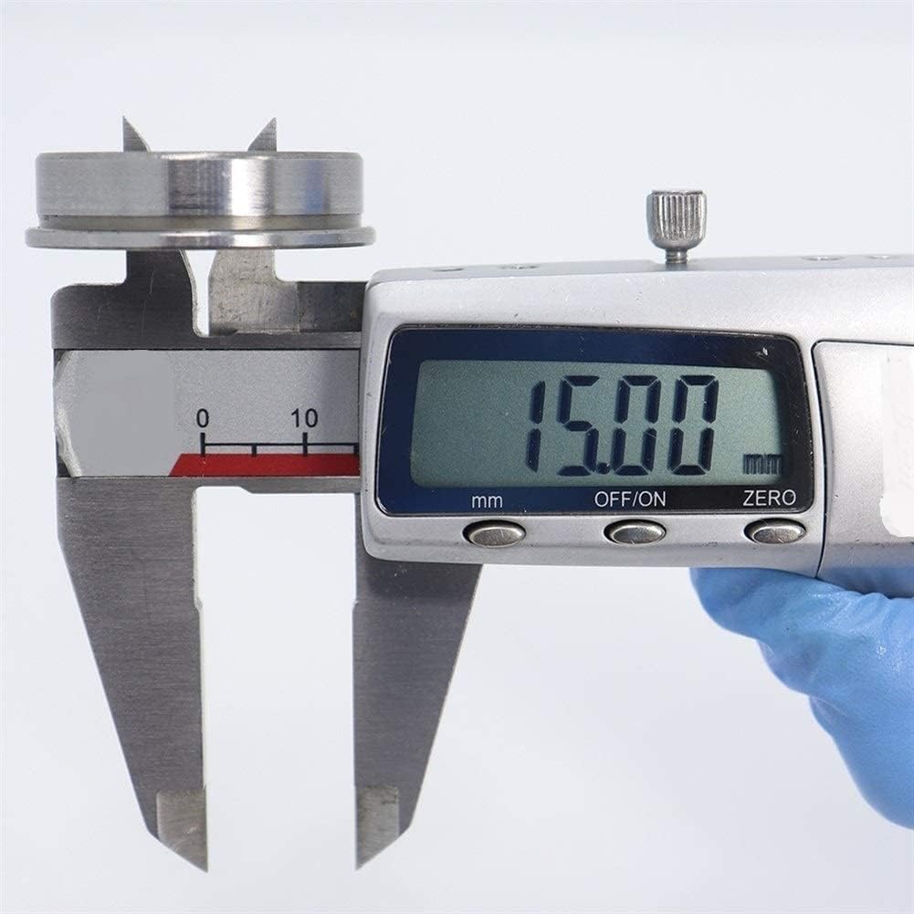 TMP1105 Flange Ball Bearings F6002RS Flange Bearing 15x32x9mm ABEC-1 Flanged F6002 RS 2RS 6002RS Ball Bearings 4PCS (Size : 4PC)