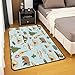 Camper Area Rug for Travel Trailers Bunk, Happy Camping Non Slip Rug for Bedroom Living Room, Pine Tree Bear Carpet, Camper Accessories Indoor Floor Mat, Travel Car Decorative Washable Rug, 5x7