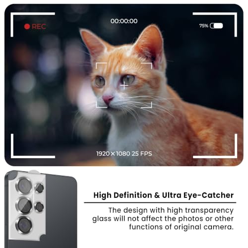 Image of ArmourPro Camera Lens Protector for Samsung Galaxy S26 Ultra with Auto Alignment Installation Frame, AR+AF Coated Tempered Glass Camera Rings, Anti-Scratch, Case Friendly | Black