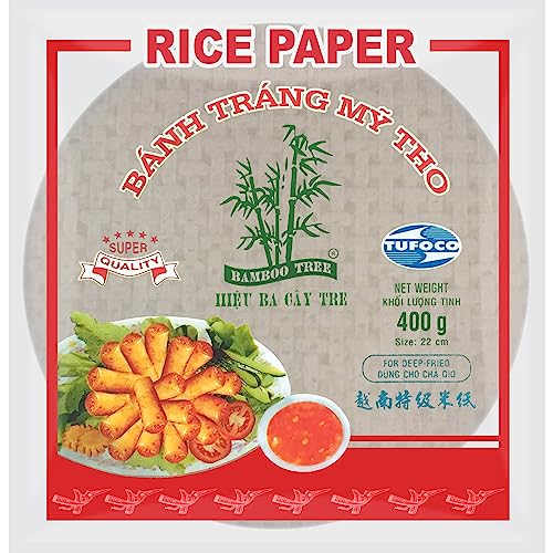 BAMBOO TREE - Feuilles de riz 22Cm. Rond (Friture) - (1 X 400 GR)