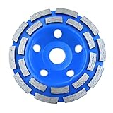Corintian Diamant-Schleiftopf zweireihig Schleifteller 115mm, 125mm, 180mm Diamant Trennscheibe für Beton, Holz, Steine, Naturstein, ideal zum Fliesenkleber entfernen (125 mm)
