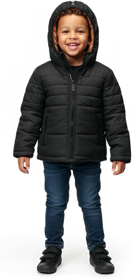 Hunter Boys Puffer Jacket – Hooded Winter Coat, Resistant, Plush Lined Zip Front Outerwear for Toddlers to Big Boys (12M–12Y) - Image 5
