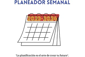 PLANEADOR SEMANAL 2023-2024 SIN FECHAS: Su compañero perfecto para organizar tu tiempo