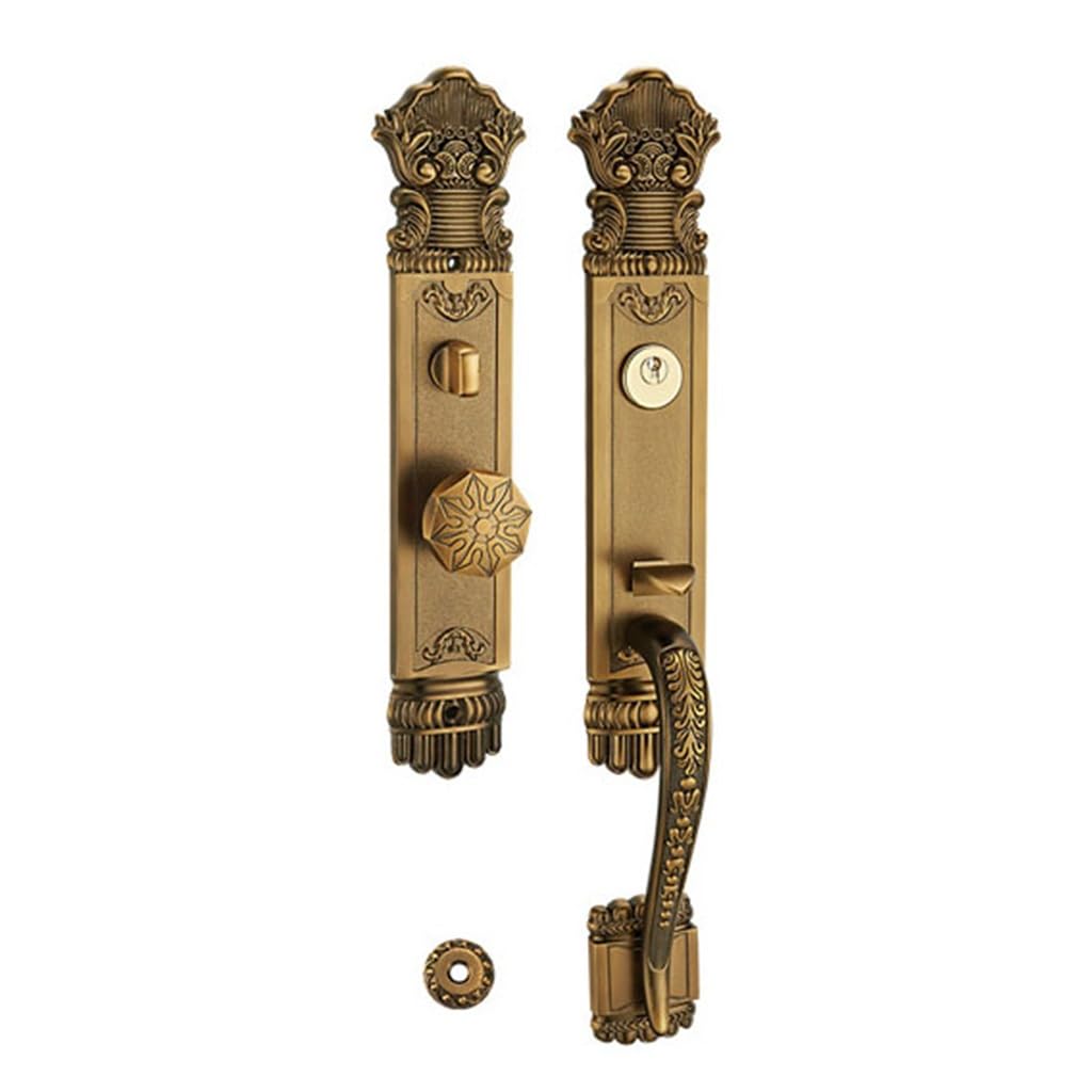 MOBYGKFY Solid Wood Villa Door Locks Folio Slam Lock Pull