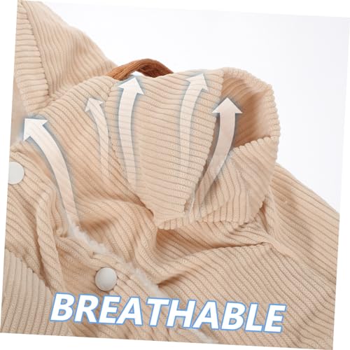 Ropa para perros abrigada para paseos invernales confortables con pana HMJGDHX 2