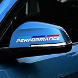 HAPIZWLU Car Sports Styling Performance Decal Reflective Sticker Rear View Mirror Stickers Compatible with BMW(Rear View Mirror Stickers-White)
