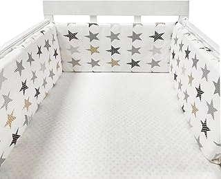 Custom crib bumper Cot Liner Headboard Bumper Padded Side Protectors Protect All Round Crib Rail Cover Baby Bed Baby Boys Girls Nursery Breathable Crib Bed Liner Bumper Cot Bumper Mesh(B11)