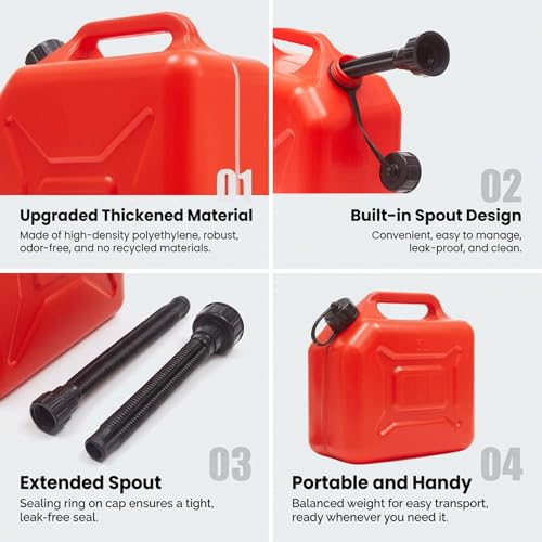 Depósito portátil de 5 litros de HDPE con tubo de salida para vehículos 6