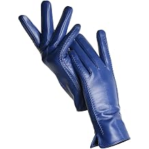 Womens Sheepskin Leather Gloves Warm Lined Touchscreen Driving Gloves