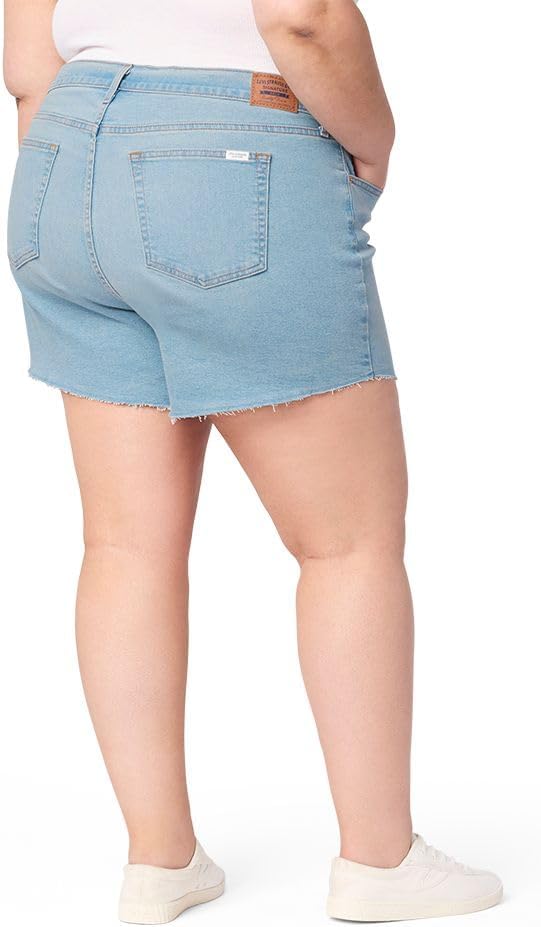Levi Strauss Signature Gold Women's Size Heritage Original Mid-Rise 4" Shorts Stretch Denim (Available in Plus) - Image 3