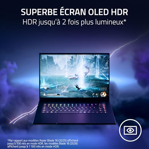 Ordinateur portable Razer Blade 16 16 Intel Core Ultra 9 1TB SSD RTX 5080 Windows 11 - vue 7