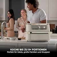 Ninja Foodi FlexDrawer Heißluftfritteuse, Dual Zone, verwandelt sich in MegaZone, 10,4 L, Dual Zone, mit wenig bis gar kein Öl, antihaftbeschichtete, spülmaschinenfeste Teile, Stone Gold AF500EUSD – Ansicht 9