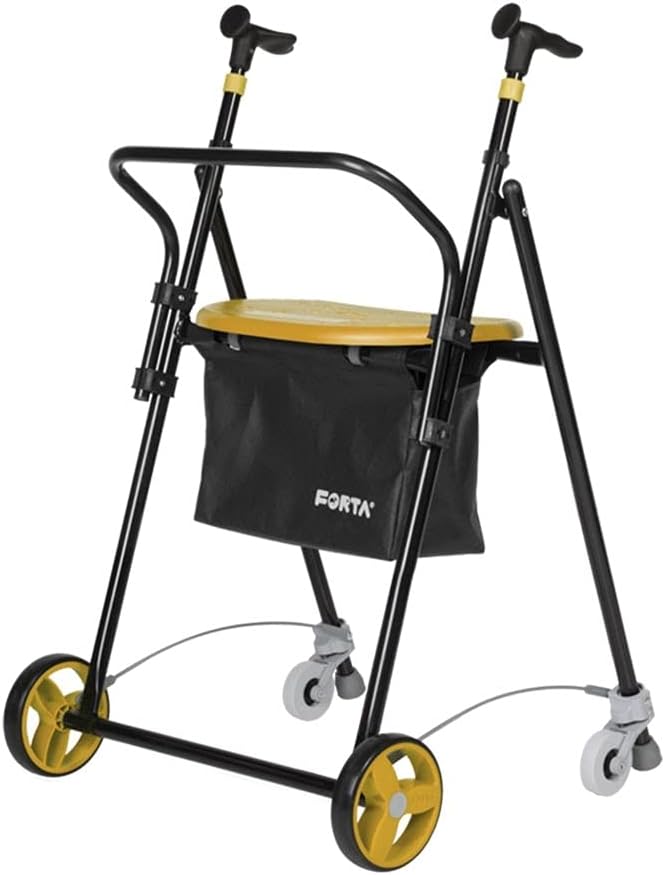 Déambulateur Pliable Mopedia 4 Roues Avec Freins – Pour Personnes âgées Ou Handicapées