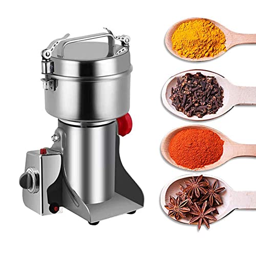 WEFDSDDXHC 350G Electric Stainless Steel Spice Grinder-Medical Kitchen Cooking Powder Machine,Family Mill Grain Muesli Grains Cabbage Herb, Carbon Pepper Flour Mixer Grinder
