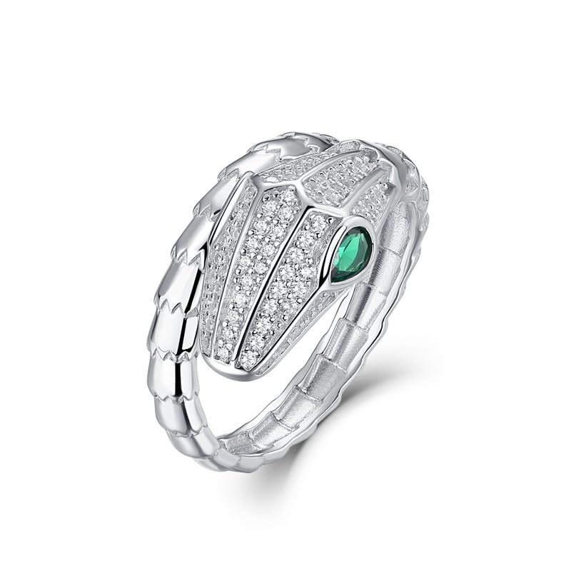 Bague serpent evil eye en argent 925, le cadeau idéal pour femme avec écrin