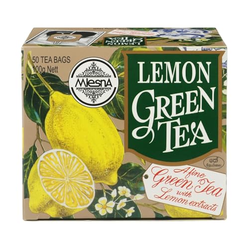 Image of Mlesna Lemon Green Tea 100g | 50 Foil-Wrapped Tea Bags | Pure Ceylon Green Tea | Rich in Antioxidant | Imported from Sri Lanka