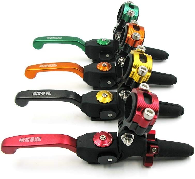 Clutch Lever Perch Motocross Dirt Bike Fall Prevention Folding Adjustable for CRF WR KXF RMZ FE (Black)