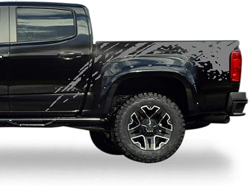 Adhesivo adhesivo de vinilo para cama compatible con Chevrolet Colorado 2012-Present (gris)