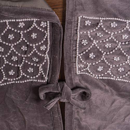 Vickerman Decorative 60" Blue Pearl Collection Christmas Tree Skirt #TOP3