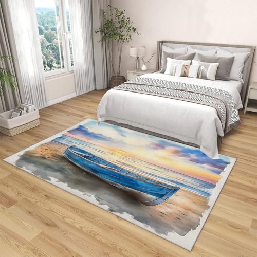 Tapis plage aquarelle grand format pour éviter les glissades - 5