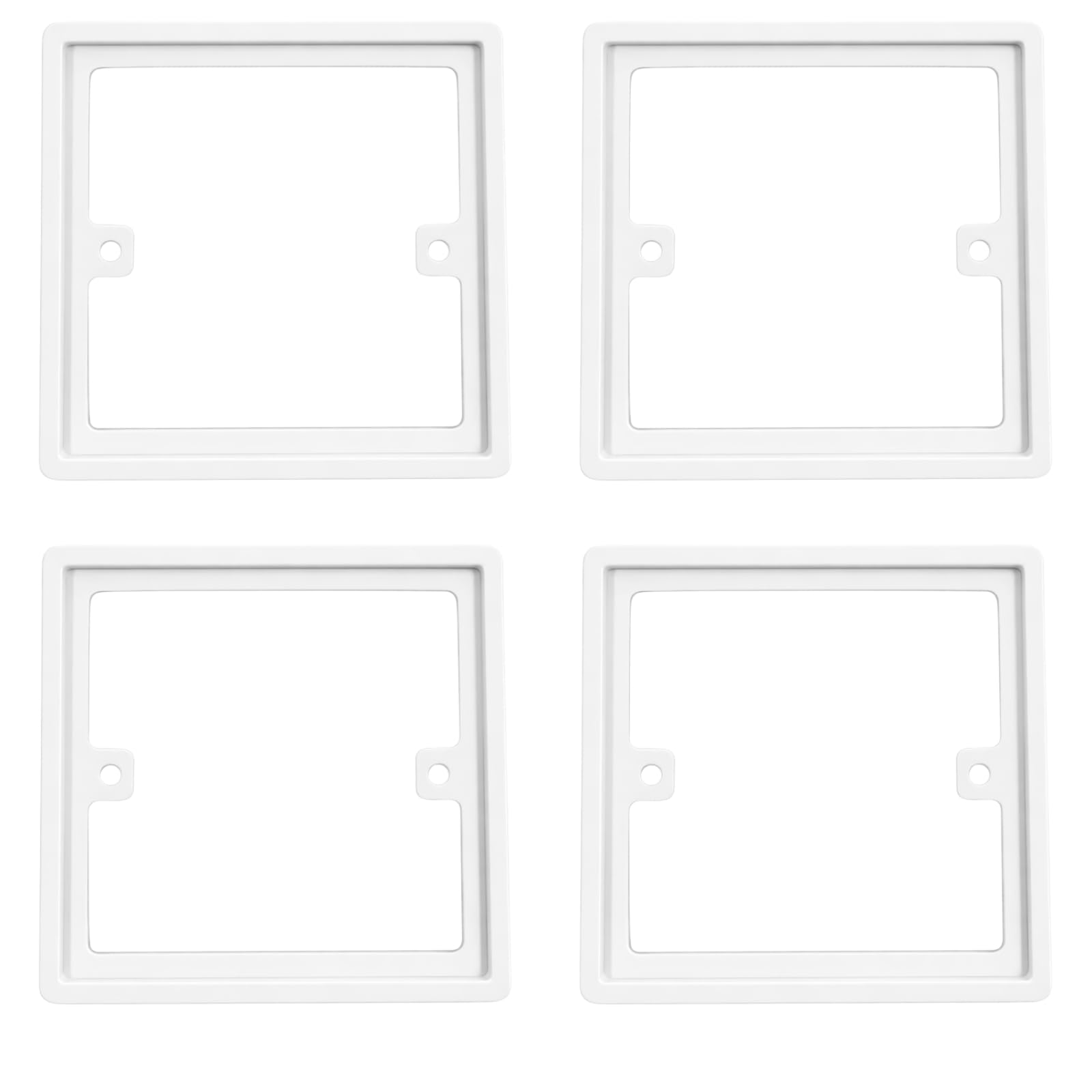 1-Gang 10mm White Single Socket or Switch Spacer (Pack of 4) Wall Box Extender for Tiled or Panelled Surfaces