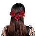 Topbuti 8 Pcs Rose Hair Clip Flower Hairpin Brooch Floral Clips, 2.75