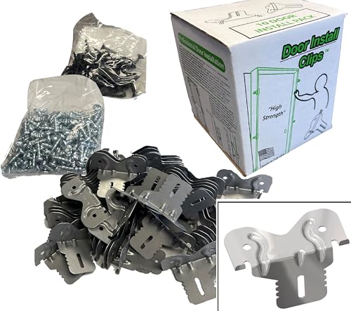 Strongest Door Install Kit - Quick-Hang Bulk | Door Install Clips&trade; | Patented Strength Gussets