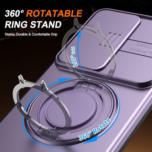 Coque iPhone 15 Pro rigide silicone argent avec béquille Big Ring