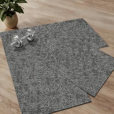 jxgzyy Soft Carpet Tiles 20×20 Inch, 0.38'' Padded Carpet Squares, Non-Adhesive Carpet Flooring with Textured Silicone Back, Easy DIY Cushioning Tiles for Under Furniture, 4 Pcs/10.8 Sqft