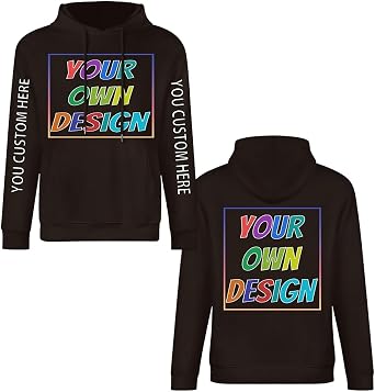 Custom Hoodie Design Your Own pullover customized Sweatshirts Personalized Hoodies Men Women with Text & Pictures