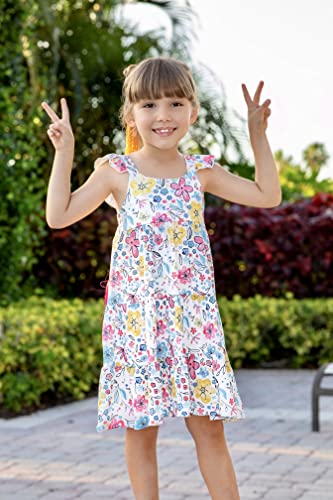 Image of Vieille Toddler Girls Summer Dress Ruffle Casual Beach Sundress 2-8 Years