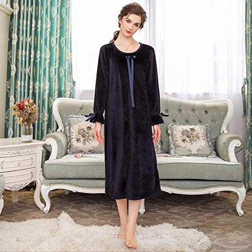 XFLOWR Conjunto de Pijama Camisón de Felpa de Invierno Pajarita Caliente Azul...