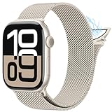 CTYBB Cinturino in maglia milanese compatibile con cinturino Apple Watch da 40 mm, 41 mm, 38 mm, 42 mm, serie 10 9 8 7 SE 6 5 4 3 2 1, da uomo e da donna, cinturino in metallo più ampio con chiusura