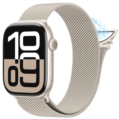 Bracelet maille milanaise pour Apple Watch en acier inoxydable réglable