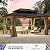 Modern Shade Rosewood Wood Gazebo 12' x 16', Cedar Framed Grill Gazebo with Double Galvanized Steel Roof, Mosquito Netting and Curtains, Permanent Hardtop with Sturdy Hooks for Garden, Backyard, Patio