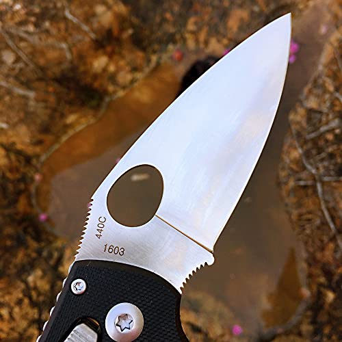 Watchman 1603 Pocket Folding Knife 440C Stainless Steel Blade G10 Anti-Slip Handle With Clip Fishing Camping Edc Knife #TOP4