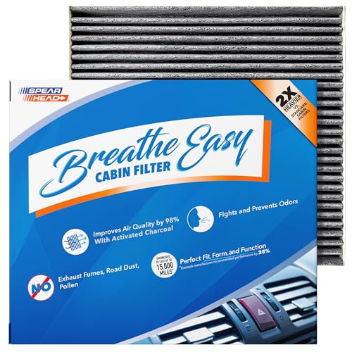 Spearhead Odor Defense Breathe Easy AC & Heater Cabin Filter | Fits Select 2003-2025 Acura/Honda Like OEM | Up to 25% Longer Lasting w/Activated Carbon (BE-134)