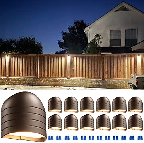 LEONLITE 12-Pack Update 5CCT Low Voltage LED Deck Lights, 250LM U...