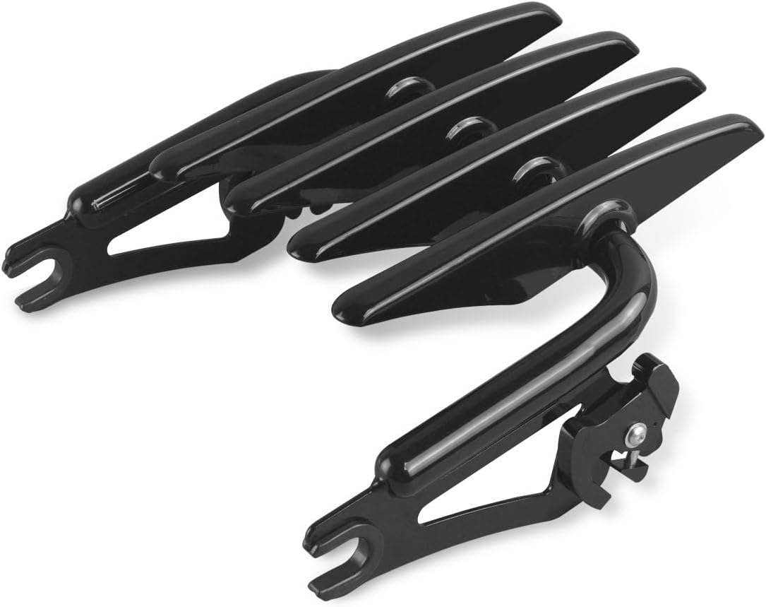 Detachable Stealth Luggage Rack Compatible for Harley Touring Street Glide Road King Electra Glide 2009-later (Black)